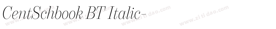 CentSchbook BT Italic字体转换